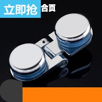 Frameless 180 degree glass door hinge display wine cabinet bilateral ball door clip catering cooked food Small window hinge