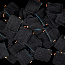 GIZEMO Japan Okayama fabric denim zipper pocket vintage key bag card bag