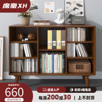 Solid wood bookcase shelves Home Falling Short Cabinets Display Cabinets Childrens Bookshelves Day Style Combined Dwarf Bookcase Minimis