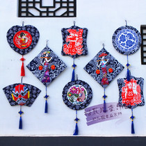 Classroom retro hanging ethnic style Peking opera face mask Creative handmade work decoration Kindergarten hanging wall hanging