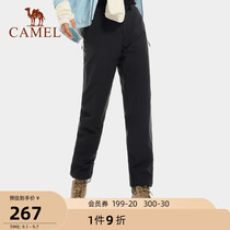 Camel outdoor assault pants men 2021 autumn plus velvet warm cold and moisture mountaineering waterproof cotton trousers women
