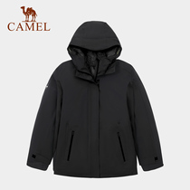  Camel outdoor down ski suit female autumn 2021 new windproof waterproof jacket thickened hooded jacket male