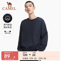 Camel brand sports necropolis for mens new 2022 spring and autumn with loose round collar cover with long sleeves and cap blouses