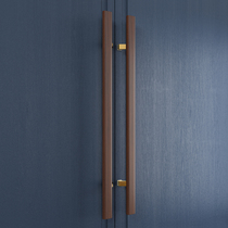 Light Extravagant White Wax Solid Wood Glass Door Handle Extremely Simple Walnuts Wood Color Large Door Handle Push Ramen Log Large Handle