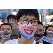 Net Red Identical emulation face mask Halloween Funny Evil Fuck breathable washable mask to perform a whole demagogic mask