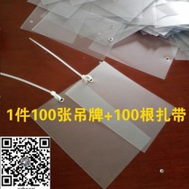 Logistics label warehouse products plastic Mark card hanging listed with cable tie spot 2 bundle start