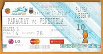 Argentina Football Tickets 2011 Americas Cup Paraguay-Venezuela Original Tickets Collection