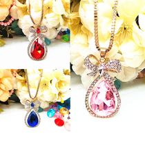 Childrens Gem Necklace Magic Crystal Girl Aisha Princess Sophia Diamond Frozen Jewelry sweater chain