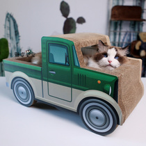 Car cat scratch board nest extra-large green pickup truck oversized claw machine supplies corrugated paper Kitty toy self-hi
