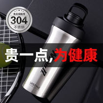 Stainless steel shaker cup Boys fitness sports water cup with scale Large capacity portable kettle Protein shaker cup