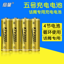 Multiplier 4 5 No. 5 Battery No. 5 Rechargeable Battery 3000 Large Capacity KTV Wireless Wheat Microphone Toys