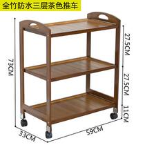 Beauty salon solid wood trolley health center spa manicure wooden tool cart rack with drawer trolley