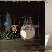 Cartoon face-free male decoration hanging cloth shower curtain bathroom bath curtain shade Hayao Miyazaki chincho cabinet door shade