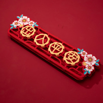 2022 Year of the Tiger National Tide couplet creative original cartoon New Year decoration single door Small size Spring Festival couplet horizontal blessing