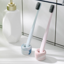 Marble Textured Creative Toothbrush Base Ceramic Dentistry Holder Fashion Personality Brief Toothbrush Holder Couple Toothbrush Base Holder