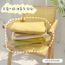 Cream room wild cotton solid color sheets Fitted sheet single double sheet can be customized light color low saturation