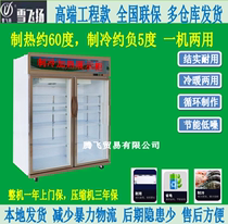 Snow Flying Cold and Hot Dual-purpose Display Cabinet Supermarket Beverage Heating Cabinet Commercial Single Door Vertical Hot Beverage Insulation Cabinet