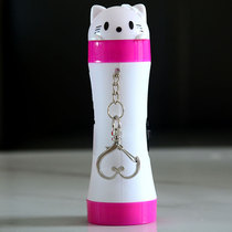 Small flashlight durable strong light mini childrens student female cute LED button portable cartoon super bright household light