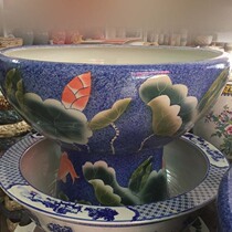 Ceramic porcelain high-footed fish tank goldfish lotus water lily tank fashionable beautiful goldfish fish fish turtle tank