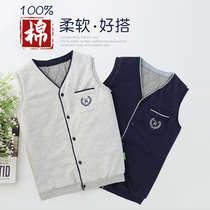 Pure cotton boy waistcoat spring autumn winter childrens vest with CUHK child knit waistcoat slim fit for baby boy