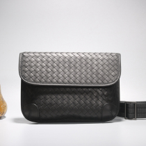 Men Skew Satchel Bag 2021 New Fashion Chest Bag Men Genuine Leather Woven Women Bag Inclined Cross 100 Hitch Male Bag Boomer Bag Wrap