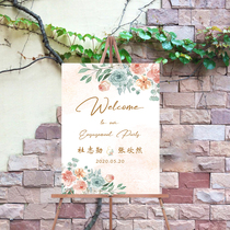 Custom engagement welcome sign Wedding welcome sign Welcome guide sign Engagement banquet decoration venue scene layout