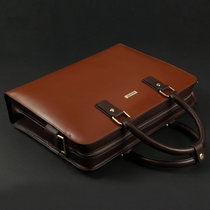 Mens handbag genuine leather handbag mens business briefcase mens large-capacity cow leather computer briefcase lawyer business package