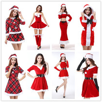 Christmas Santa Claus costumes adults Christmas old Gongmen clothes suit mens and womens gold velvet increased dress up