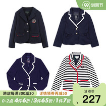 IVY HOUSE IVY childrens clothing female classic performance small suit childrens spring new British college style coat