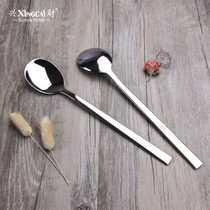 304 stainless steel spoon 10 long handle thick heart adult household eating spoon Soup spoon Stirring spoon Coffee spoon