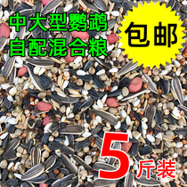 Medium and large parrot mixed grain Alex big Fei gray parrot feed bird food 5kg