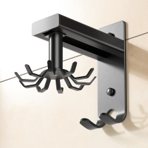 Kitchen rotating adhesive hook non-perforated wall wall-mounted corner multifunctional storage rack spoon shovel rack