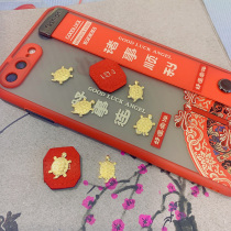 Thai craft card buddhist truffler Buddha Taekaku Song Jade Mobile Phone Sticker Golden Tortoise Type Pendant