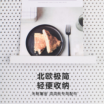 Bookshelf Book stand Wrought iron ins Storage partition Display Decorative table shelf Photo hole board accessories