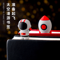 Creative Space Odyssey Bookmark Set Astronaut Rocket Student Classification Notes Book Clips Cute Stationery Gifts