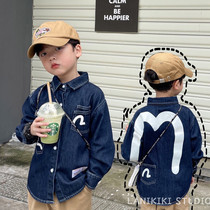 Lanikiki Spring Autumn New Childrens Day Ensemble Denim Shirt Jacket