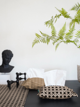 New Chinese tissue box fabric living room bedroom hotel retro ins American rattan dining table household paper box