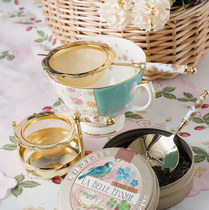 Spot Japanese imported Wedgwood Minton gold-plated teaspoon bone china tea filter tea leak