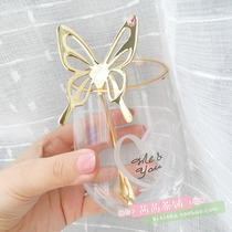 Spot afternoon tea FrancFranc Japan flash diamond Gold Butterfly Coffee spoon Mixing stick