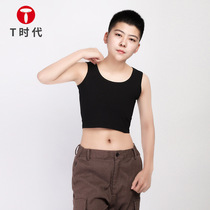 T era (cotton chiffon) LESTT short half-body without bandage adhesive hook flat chest show small corset handsome sports