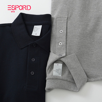220g cotton POLO shirt Mens t-shirt short sleeve lapel loose solid color middle-aged beaded cotton summer Paul shirt