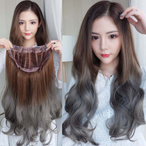 Wig female long hair Natural fluffy long curly hair u-shaped half headgear gradient incognito net red fashion hair set hair piece