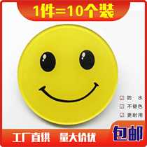 Acrylic smiling face badge badge spot hotel waiter badge smile staff service round pin magnetic suction