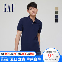 Gap mens handsome short-sleeved POLO shirt 736520 2021 summer new mens casual T-shirt commuter top