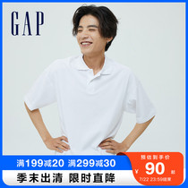 (Skin-friendly)Gap mens loose cotton POLO shirt 697680 summer 2021 new short-sleeved top
