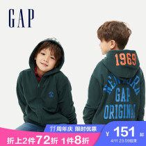 Gap boy LOGO French style lap Velogie 837976 2022 spring new childrens cute even hoodie
