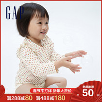 Gap baby cotton sweet floral long sleeve jumpsuit 736275 2021 autumn and winter new children's clothing climbing clothes