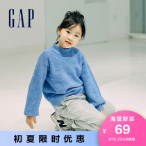 Gap Girl Retro Loose half high collar headliner sweater 704064 2022 Spring new child clothing Knitted Cardiovert