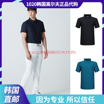 South Korea DESCENTE Disant 21 Summer Golf suit Mens Lapel Joker Breathable Short Sleeve T-shirt