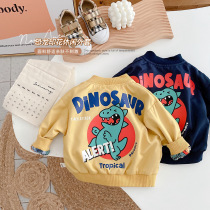 0-6-year-old child bifacial jacket 2022 fall new male baby full version cartoon zipped baseball service wave